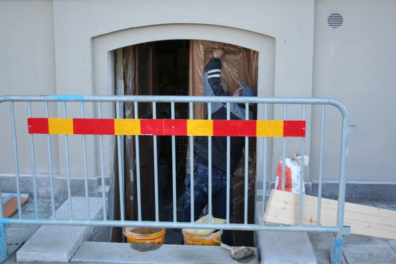 Några moment kvar men det kommer bli en snygg entré till goda hamburgare och några öl för Sync och många andra.